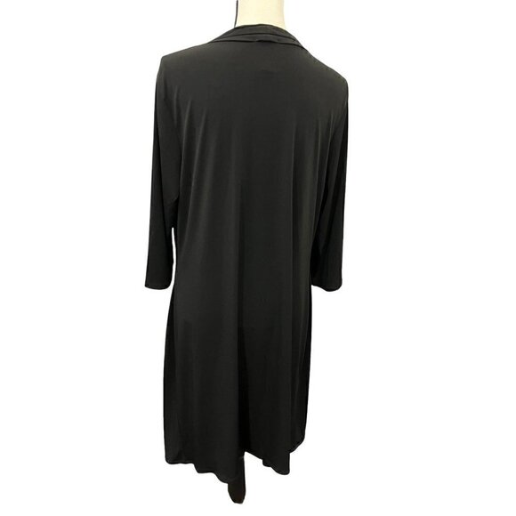 Women's Chico's Size 0 Extra Small Black Thick Jersey Sheath Dress - Picture 5 of 5